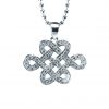 Crystal Mystic Knot Pendant (Premium) Clear Horizontal