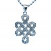 Crystal Mystic Knot Pendant (Premium) Clear Vertical