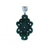 Exquisite Dark Green Jade Mystic Knot Pendant 2