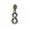 18K Plated Gold 8 Pendant