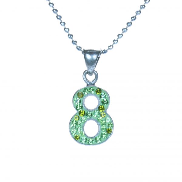 Infinity Crystal Pendant (Green)