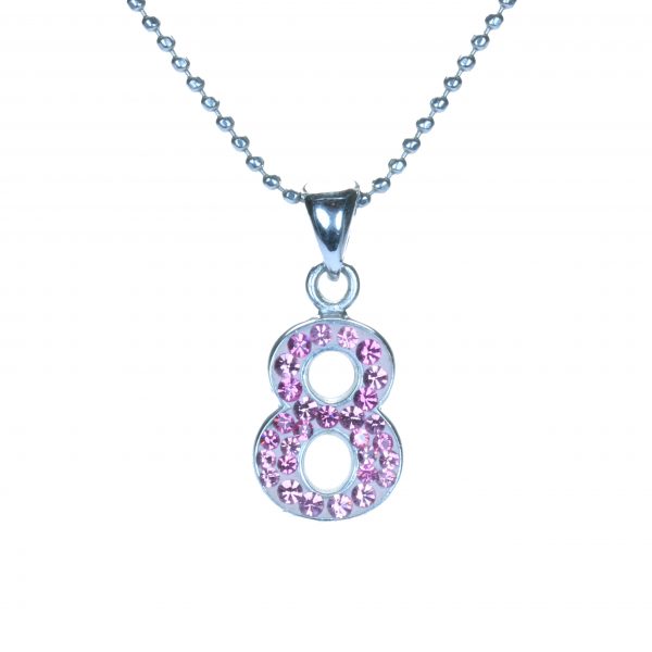 Infinity Crystal Pendant (Pink)