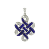 Blue Lapis Lazulli Mystic Knot Pendant