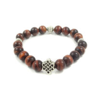 Tigers Eye Bracelet w Mystic Knot (Confidence)