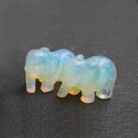 Opal Elephant Pair