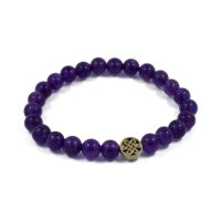 Amethyst Bracelet with Mystic Knot