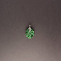 Exquisite Dark Green Jade Mystic Knot Pendant