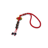 Smoky Quartz Crystal Charm with Mantra in Threes