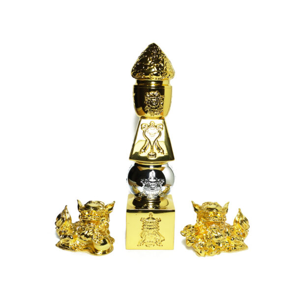 5 Element Pagoda with Fu Dogs (Large)