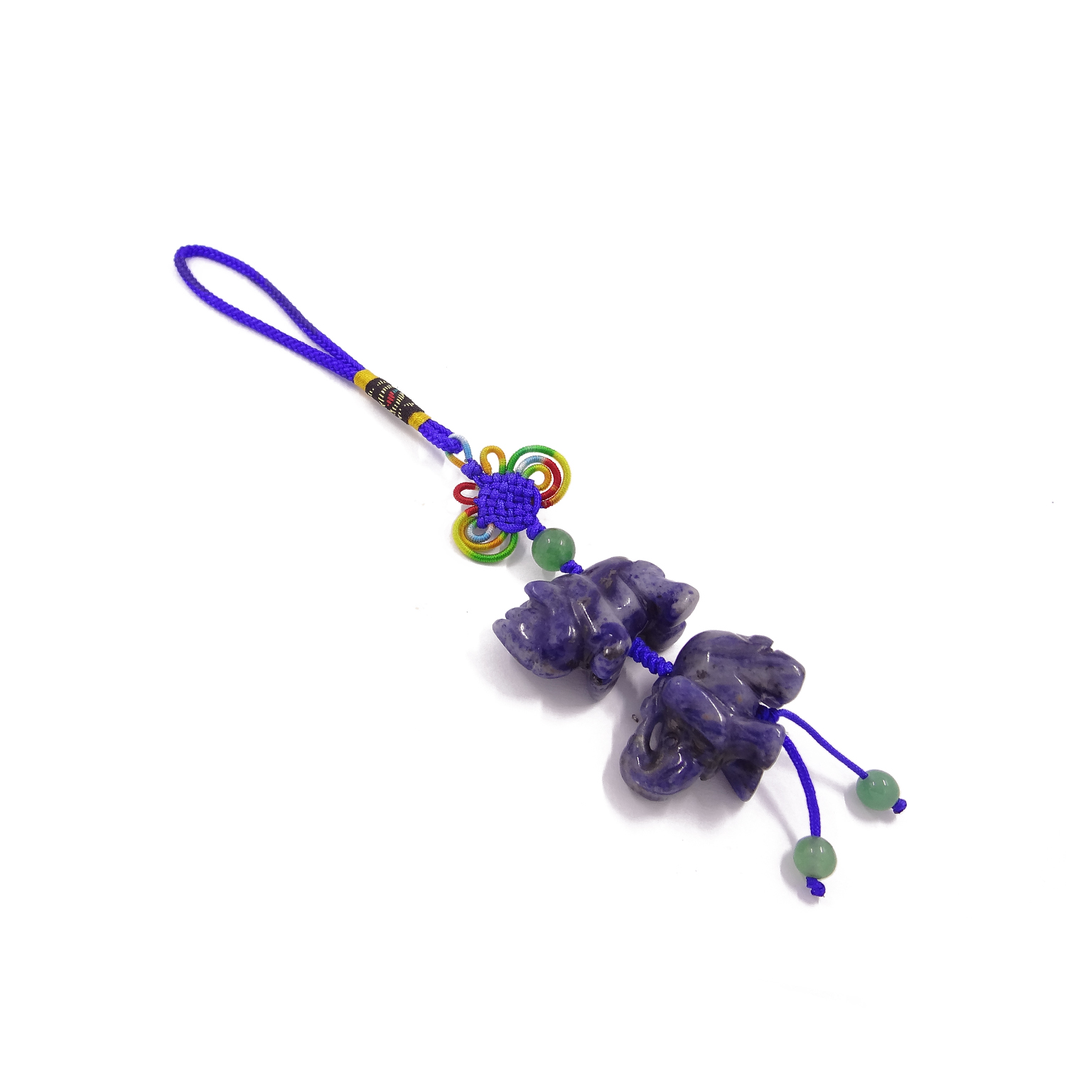 Blue Sodalite Rhino and Elephant Charm - Image 2
