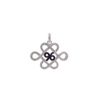 Crystal Mystic Knot Pendant with Lucky 96